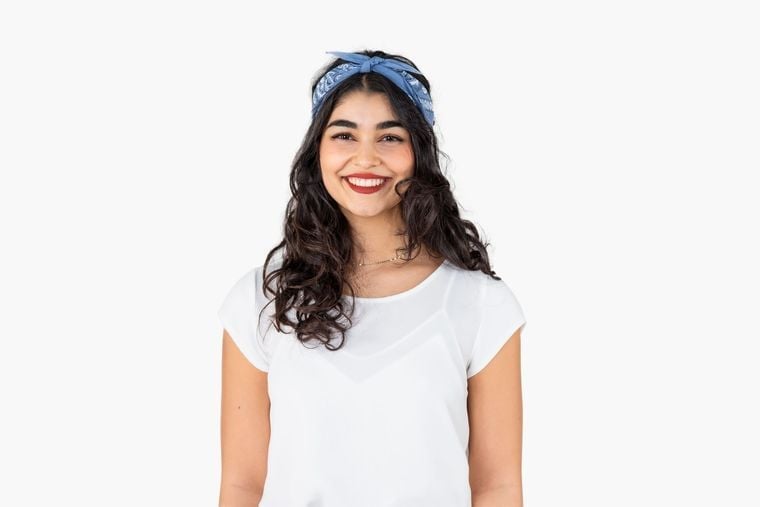 Bandana som ett hårband Bandana som ett hårband